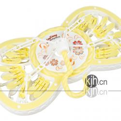 574雙色領花18夾曬架