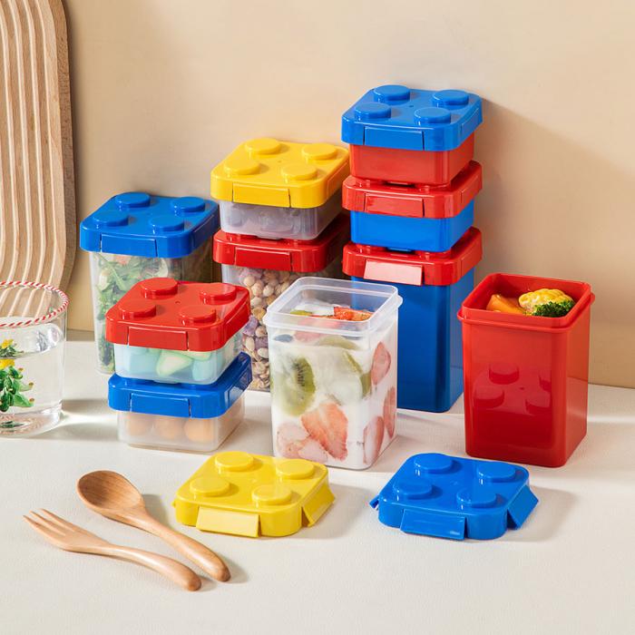 積木單層500ml/雙層250ml+500ml杯(實色款)