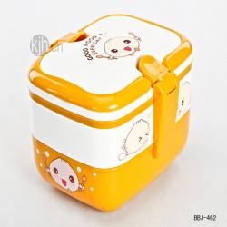 時(shí)尚長(zhǎng)方形二層飯盒（小