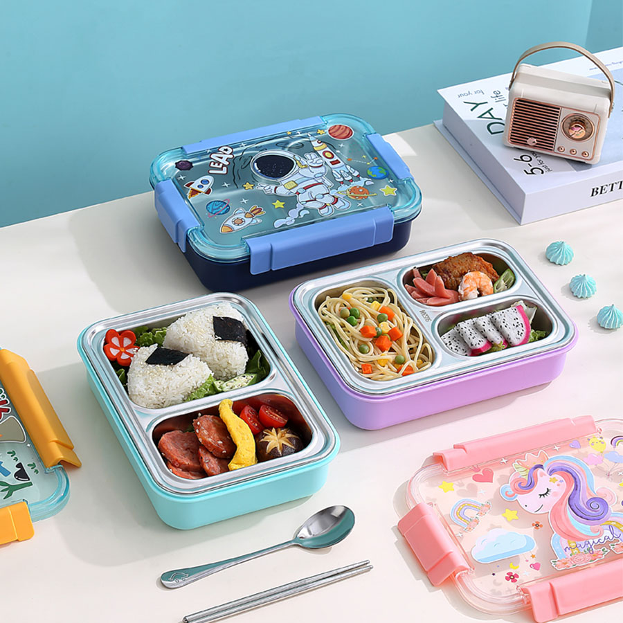 幻彩卡通密封不銹鋼餐